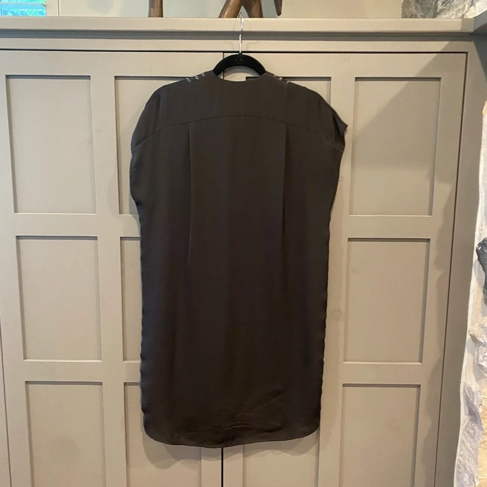 Vince Embroidered V-neck Sheath Dress - Picture 6 of 11